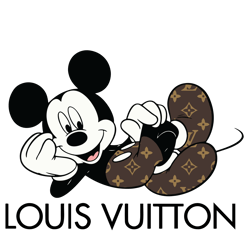 Red LV Mickey Head Logo, LV Logo Pattern, LV Logo Svg, Micke