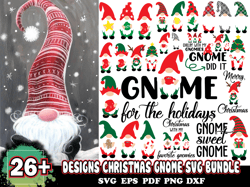26 designs gnomes svg bundle, christmas svg, christmas gnomes svg, xmas svg, merry christmas svg, christmas sublimation