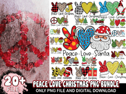 20 files peace love christmas png bundle, christmas png, xmas png, merry christmas png, peace love png, christmas