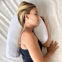 side sleeper pillow to reduce ear compression | posture-friendly pillow aids peaceful sleep | ergonomic soft pillow