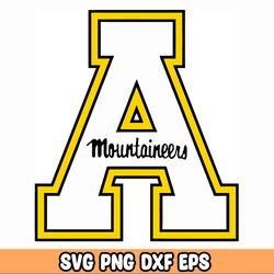 appalachian state mountaineers ncaa tone on tone design svg files