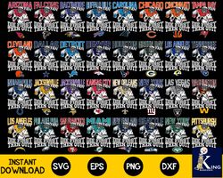 bundle nfl fan die first then quit svg eps dxf png,32 team nfl svg eps png, for cricut, silhouette, digital, file cut