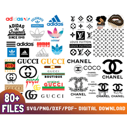80 Files Fashion Brand Design Bundle SVG
