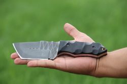 custom handmade fixed blade survival skinner small pocket hunting knife with sheath & micarta sheath handle | tactical |