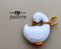 diy goose ornaments pattern goose   patterns felt pdf