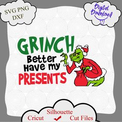 grinch better have my presents svg, grinch face svg, yellow eyes svg, grinch christmas svg, grinch svg, grinch christmas