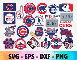 chicago cubs bundle logo,mlb team, basketball svg, png, eps, dxf