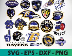 baltimore ravens logo, bundle logo, nfl teams, football teams, svg, png, eps, dxf 3