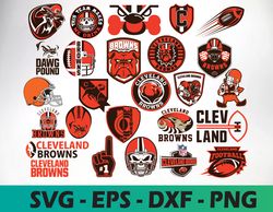 cleveland browns logo, bundle logo, nfl teams, football teams, svg, png, eps, dxf 3