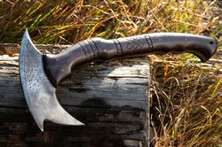 handmade compatible with winkler knives sayoc rnd compact axe tribal front spike hand forged camping hatchet viking axe