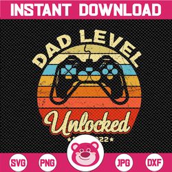 Funny New Dad png, Dad Level Unlocked png, Gaming png, First Time Dad, Father's Day Gift Idea, New Super Dad Announcemen