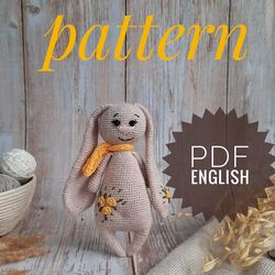 crochet pattern rabbit soft toy. soft toy for children.