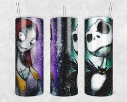 jack and sally tumbler wrap, 20oz tumbler design straight, nightmare before xmas tumbler wrap, jack and sally wrap