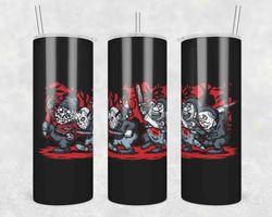 blood horror character  tumbler wrap, 20oz tumbler design straight, horror movies character tumbler wrap