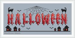 halloween card cross stitch pattern