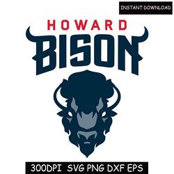 howard svg - bison mascot - hu - graduate - howard alumni - custom - howard university - hbcu logo - hbcu svg