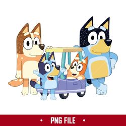 bluey family png, cartoon bluey family png, bluey png, cartoon png digital file