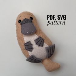 diy platypus   ornaments pattern australian animals    patterns felt pdf