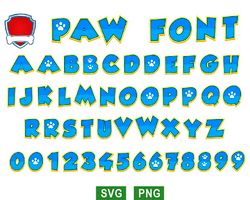 paw patrol font svg, paw patrol alphabet svg, paw patrol font cricut svg png