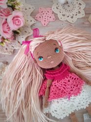 pattern crochet amigurumi doll toy pdf in english, stuffed cotton baby doll tutorial.