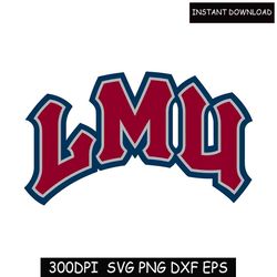 lions loyola marymount university logo embroidery svg