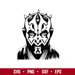 darth maul svg, darth maul clipart svg, star wars characters svg, star wars svg, png dxf eps digital file