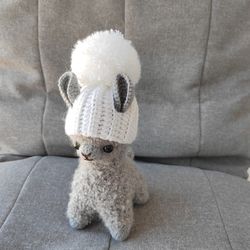 llama  in a cap crochet toy gift llama lovers and children