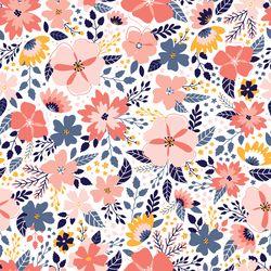 seamless pattern with abstract flowers