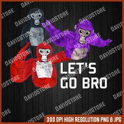 Gorilla Tag Merch for Kids VR Gamer Tee Adult Teens Red PFP png, Gorilla  Tag Let's Go png, Gorilla Tag VR Game png, PNG