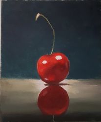 cherry 10''*12'' by andriy stadnyk oil painting original art fruit still life decor art