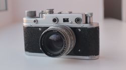 zorki c s russian leica copy 35mm film rf camera with jupiter 8 vintage decor