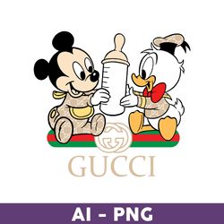 gucci baby mickey and donald png, baby mickey png, gucci logo fashion png, gucci logo png, fashion logo png - download