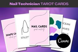 nail tarot cards, nail roulette cards, tarot nail art, tarot cards for your nails, game for manicurist and client, canva