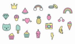 cute stickers pack. svg png jpg files. digital download