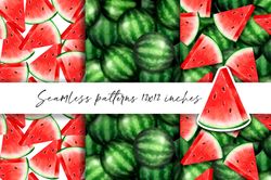 watermelon. seamless patterns