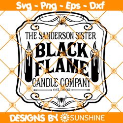 black flame candle svg png, hocus pocus svg, sanderson sisters svg, halloween sign svg, file for cricut