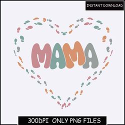 mama heart - instant digital download - png files included! gift idea, mother's day, hand drawn heart