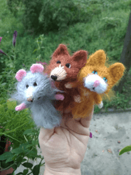 finger puppets cat dog mouse puppets quiet toys montessori toys toddler childrens story puppets child friendly animals