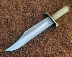 custom handmade carbon steel blade arkanas bowie knife - hunting knife - camping
