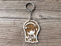 spy x family wood keychain, sxf inspired anime chibi yor, thorn princess