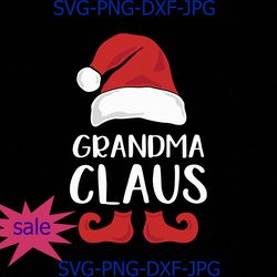 grandma claus svg, funny santa claus hat, christmas family matching svg, png, silhouette, cutting file, cricut design