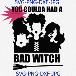 you coulda had a bad witch svg, png, cut file, halloween svg, sanderson sisters svg, halloween party svg, cameo cricut