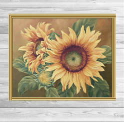 cross stitch pattern | sunflower embroidery | floral embroidery | vintage cross stitch pattern | pdf | instant download