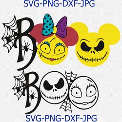 jack sally boo svg, disney bundle svg, jack sally svg, disney halloween svg, bee boo svg, grinch svg, png, dxf, vector