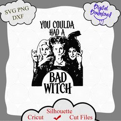 hocus pocus svg, you coulda had a bad witch svg, halloween svg, halloween shirt, halloween tshirt, you could a had svg