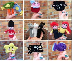 nursery rhyme finger puppets: written crochet patterns