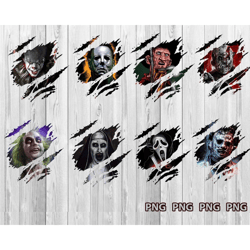 horror characters png, movie killers, horror movie png