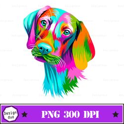 cute dog colorful bluetick coonhound dog lover for men funny png design, sublimation designs downloads, png file