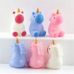 squishy unicorn light-up ball toy for kids - set of 1