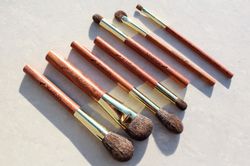 makeup brushes "luxury"collection natural rosewood handle mix goad hair and squirrel hair for makeup artist